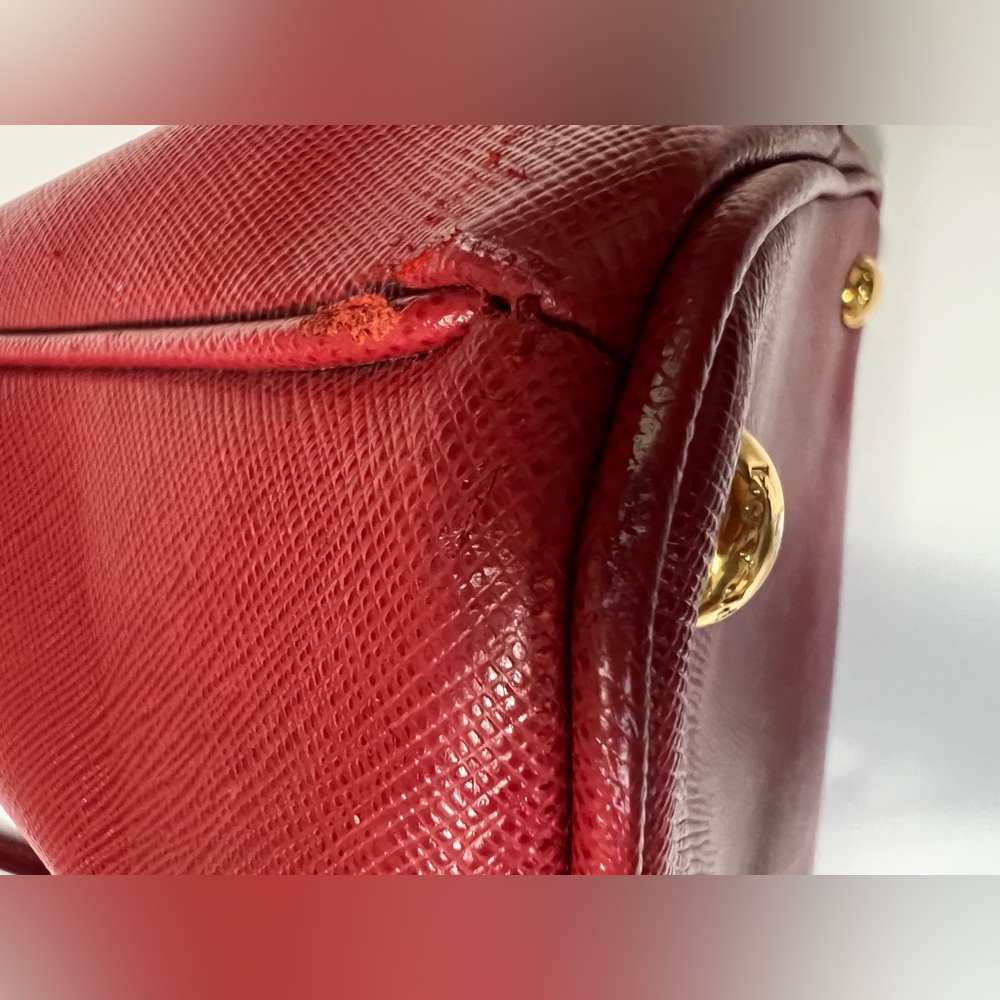 Prada Lux Open Saffiano Leather Tote Bag in Red - Picture 4 of 16